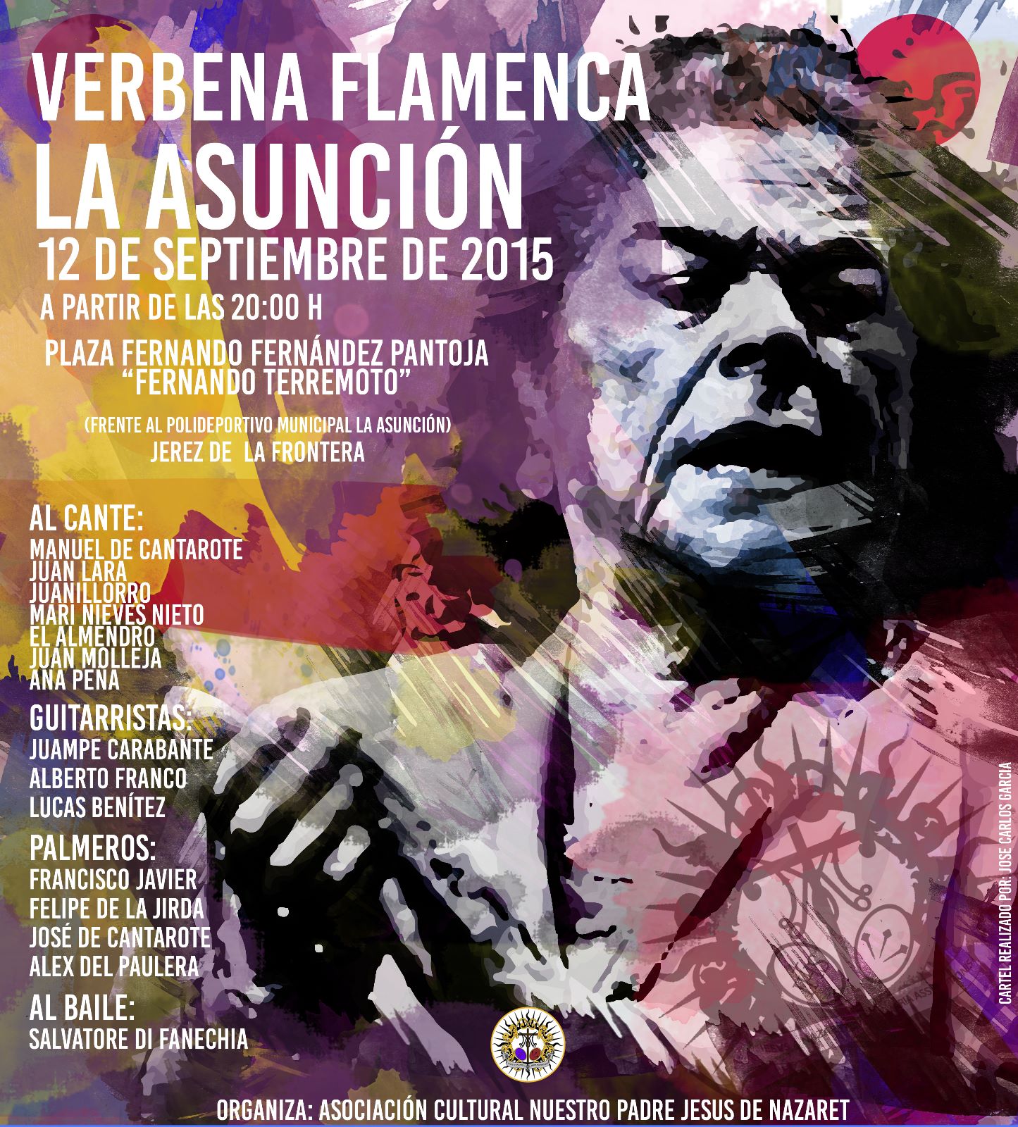 Cartel para la Verbena Flamenca de La Asunción